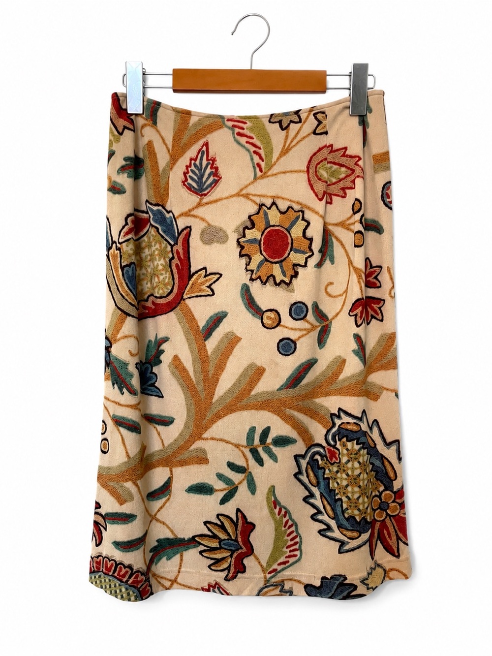 Vintage Todd Oldham 1997 Trompe L’Oeil Crewel Print Skirt Size 6 Rare Art Print